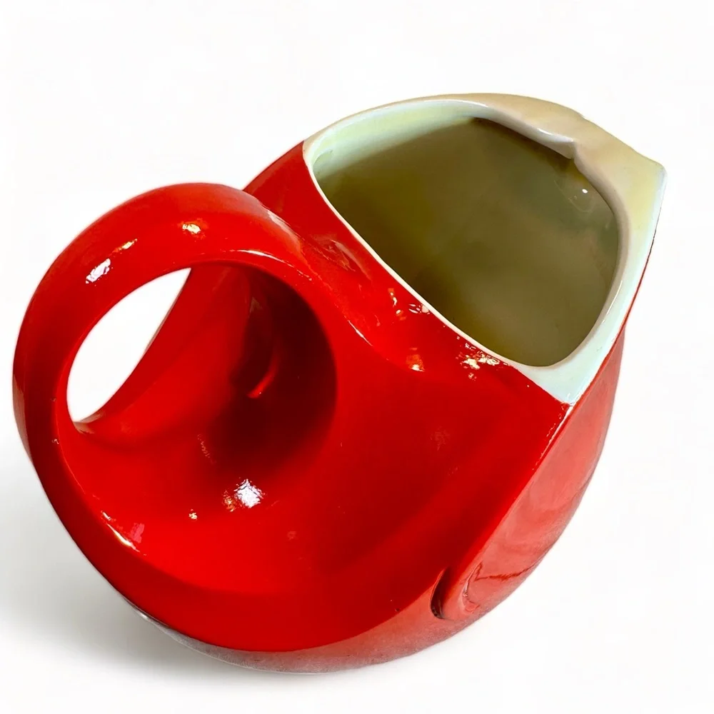 HALL CHINA Chinese Red Serving Pitcher, Art Deco, Refrigerator Ware, 1930s - Picture 9 of 12